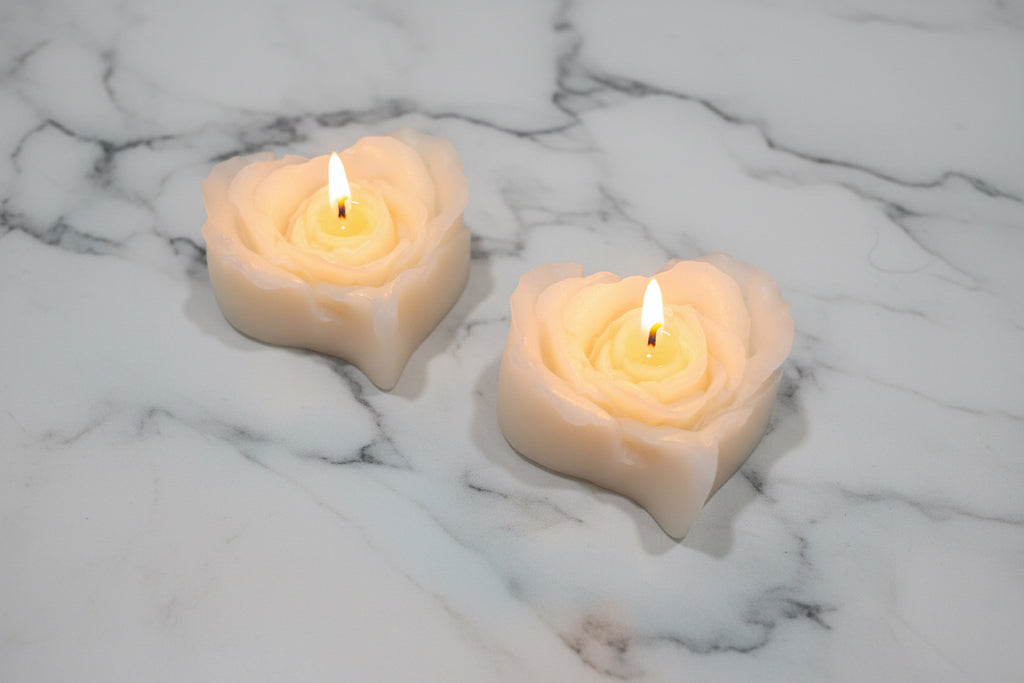 Organic Beeswax Roses natural handcrafted candles