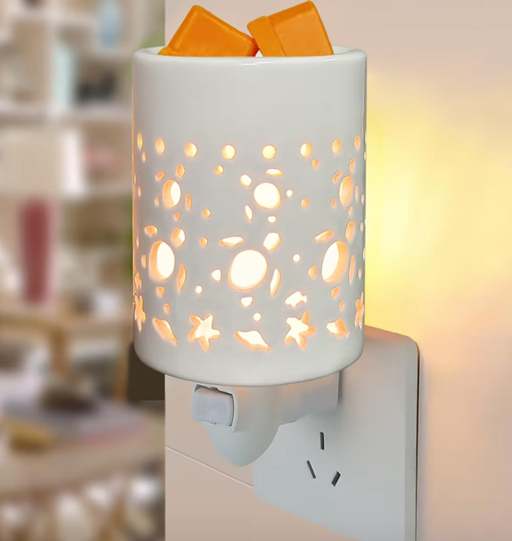 Porcelain Plug-In Island Shimmer Wax Warmer | Sea Turtle Wax Melter