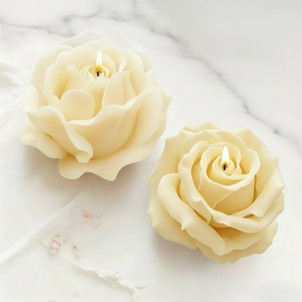 Organic Beeswax Roses natural handcrafted candles